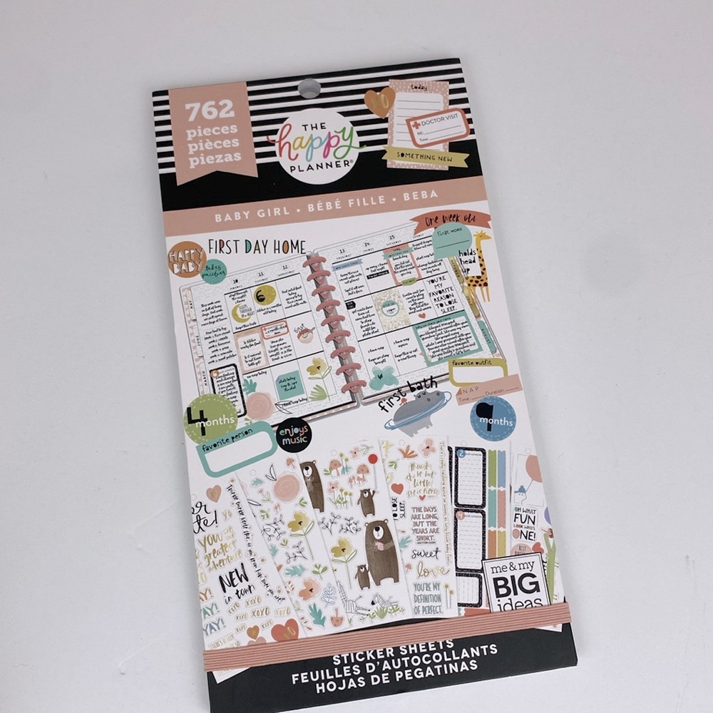 Baby Girl sticker sheets 762 stickers the happy planner sticker book NEW!
